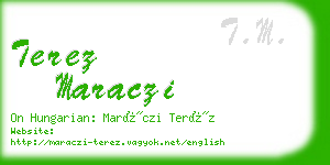 terez maraczi business card